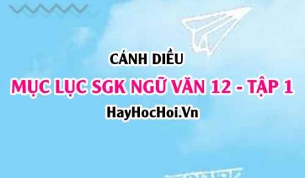 Mục lục SGK Ngữ Văn 12 tập 1 Cánh Diều